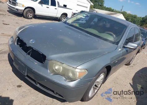 2004 BMW 745I из США, поврежденный, VIN WBAGL63444DP71192
